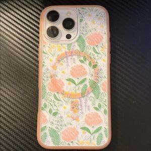 Floral Otterbox Iphone 16 pro max case